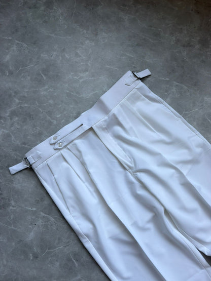 WHITE GURKHA TROUSERS