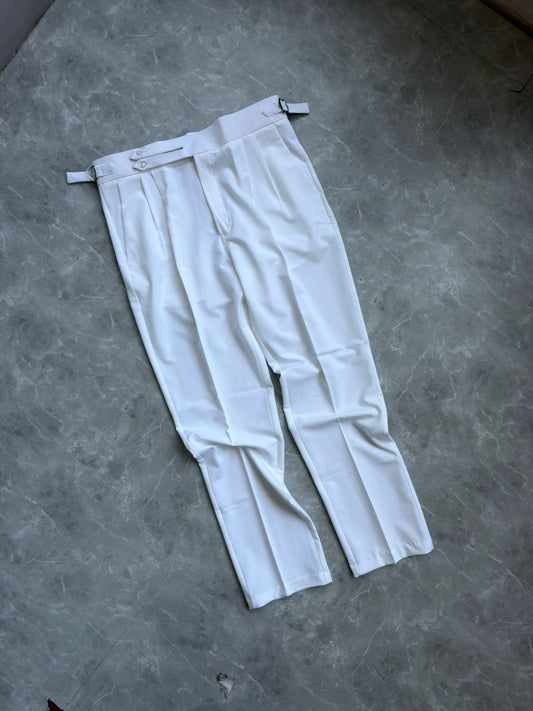 WHITE GURKHA TROUSERS