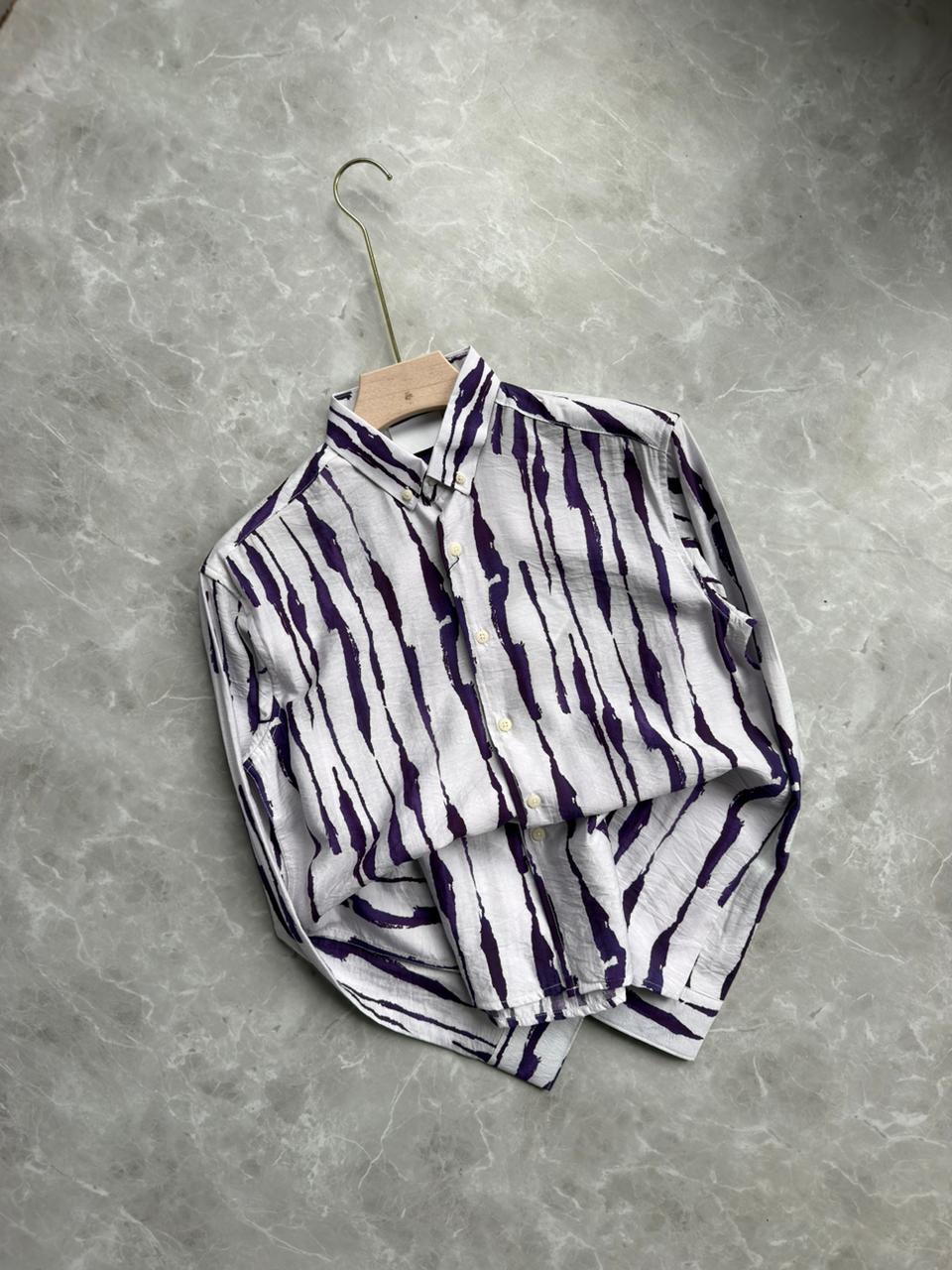 LAVENDER IMPORTED PRINTED SHIRT