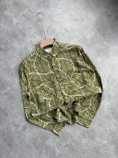GREEN IMPORTED PRINTED SHIRT