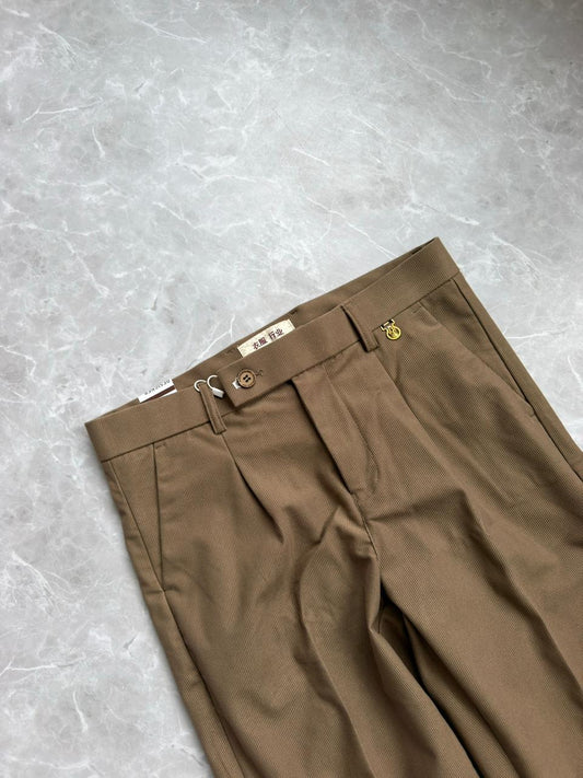 LIGHT BROWN CORDUROY FORMAL TROUSERS