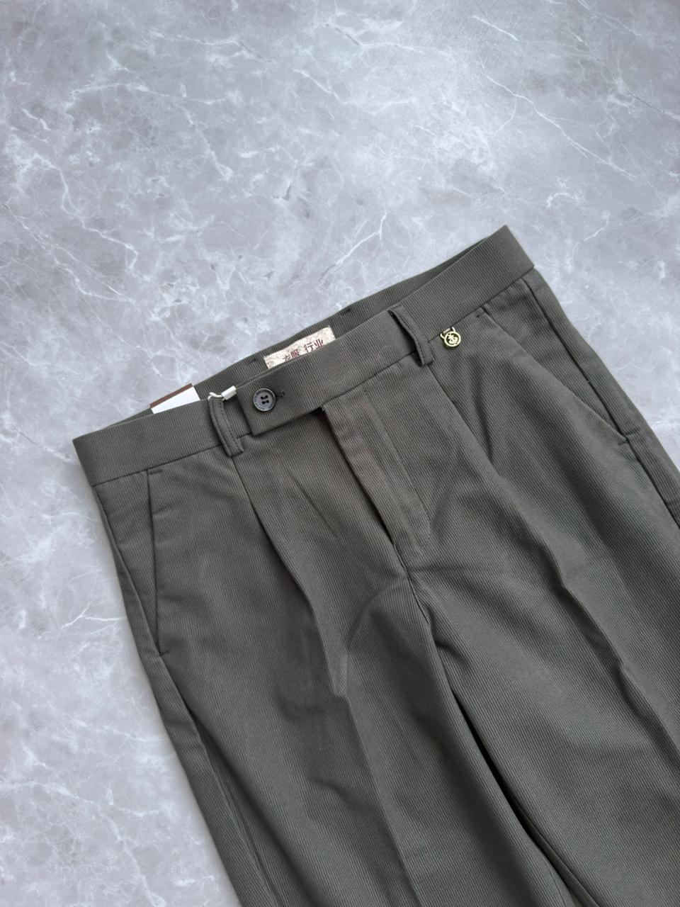 GREEN CORDUROY FORMAL TROUSERS