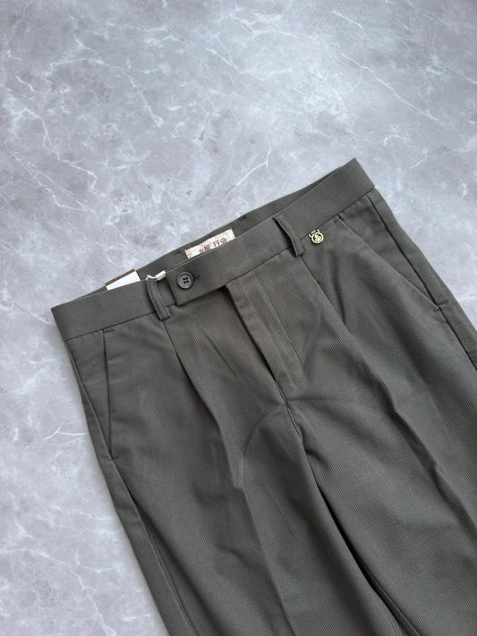 GREEN CORDUROY FORMAL TROUSERS