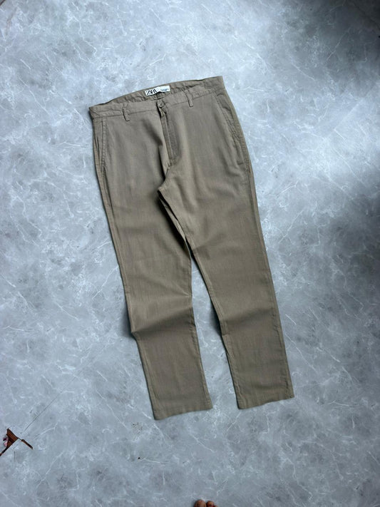 LIGHT  GREEN LINEN TROUSRES