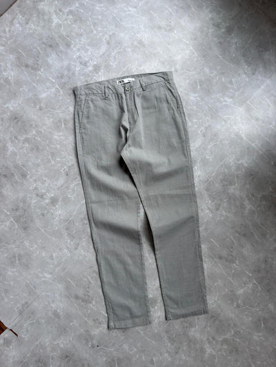LIGHT GRAY LINEN TROUSERS