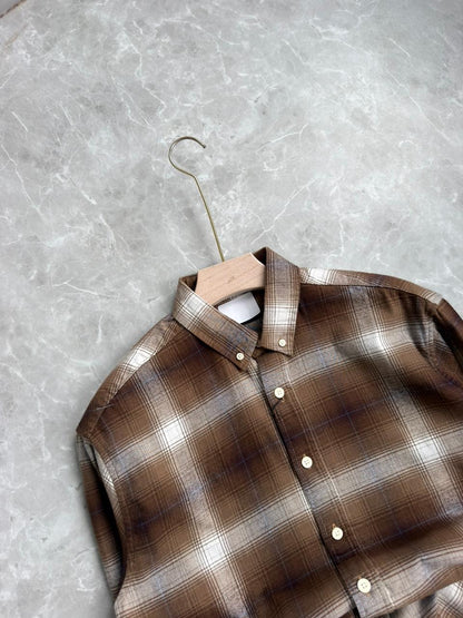 BROWN IMPORTED BRUSH COTTON FLANEL SHIRT