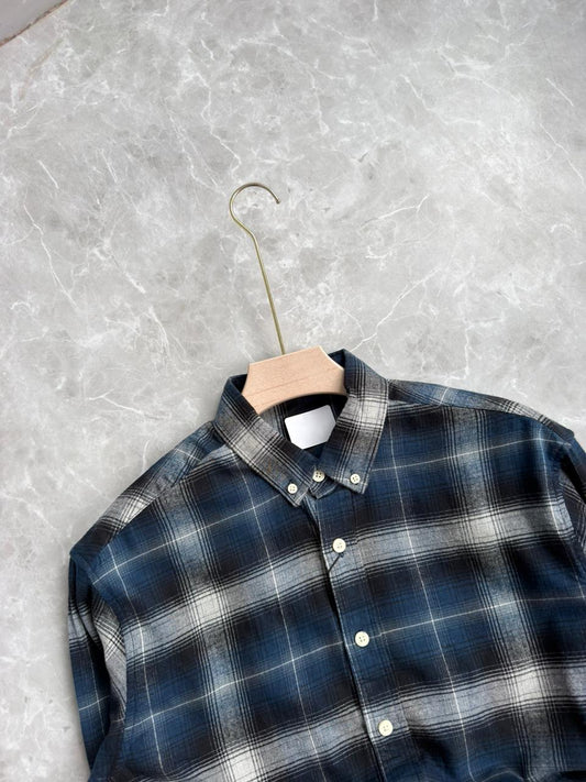 DARK BLUE IMPORTED BRUSH COTTON FLANEL SHIRT