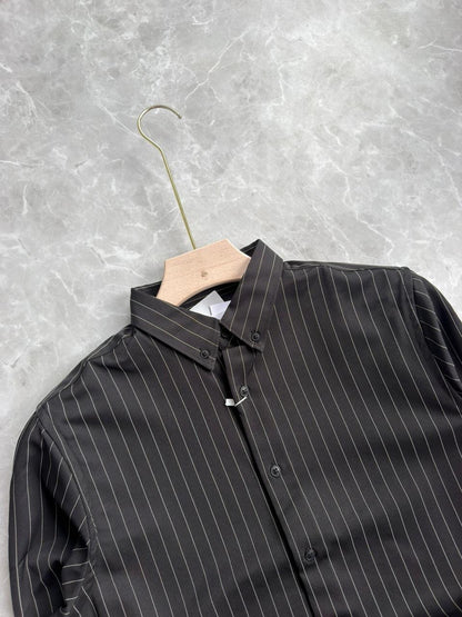 BLACK IMPORTED STRIPES SHIRT