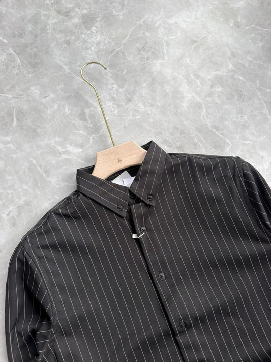 BLACK IMPORTED STRIPES SHIRT