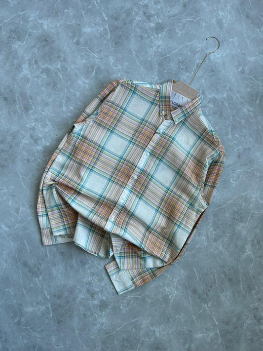 LINEN FLANEL CHECKED SHIRT