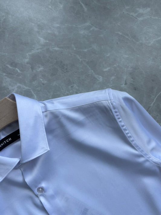 WHITE SATIN SHIRT