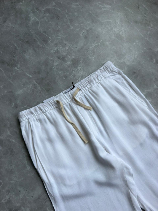 WHITE RELAX LINEN TROUSERS