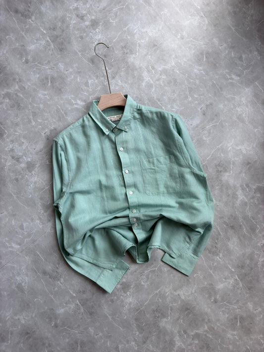 PASTEL GREEN LINEN SHIRT