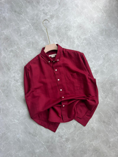 BURGANDY LINEN SHIRT
