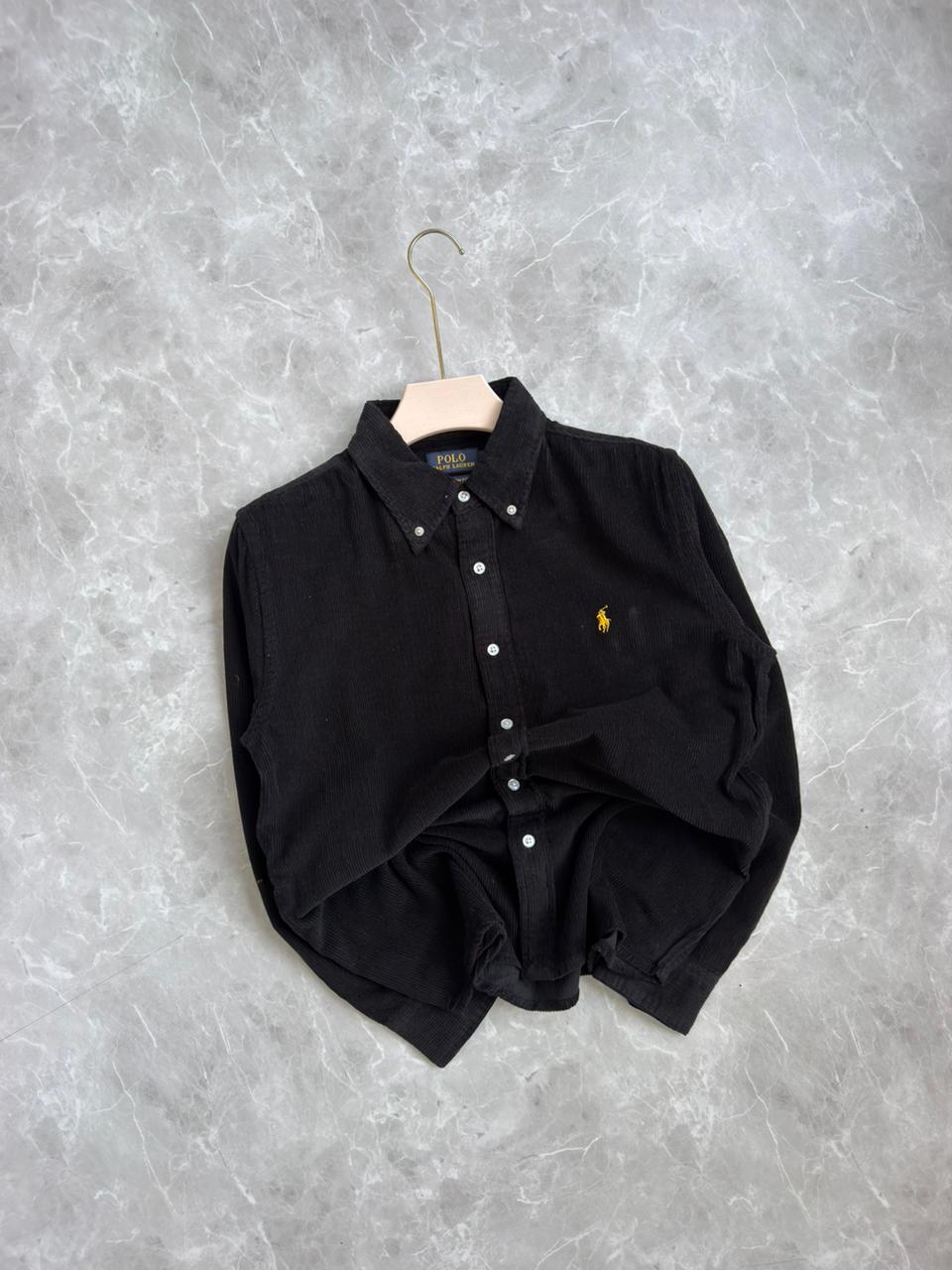 BLACK CORDUROY SHIRT
