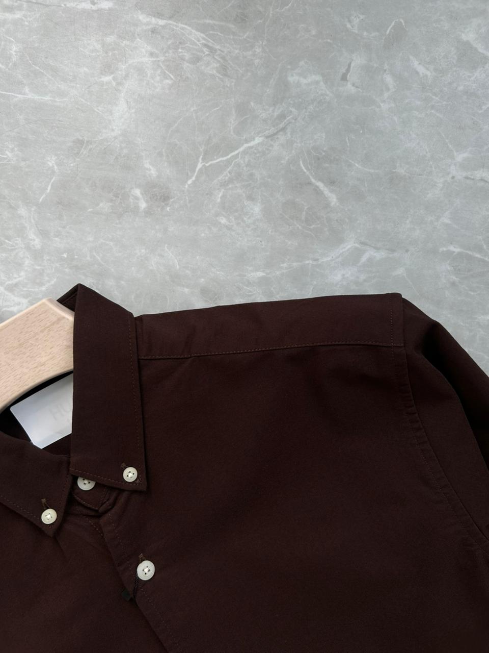 BROWN COTTON SHIRT