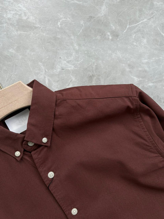 RUST BROWN COTTON SHIRT