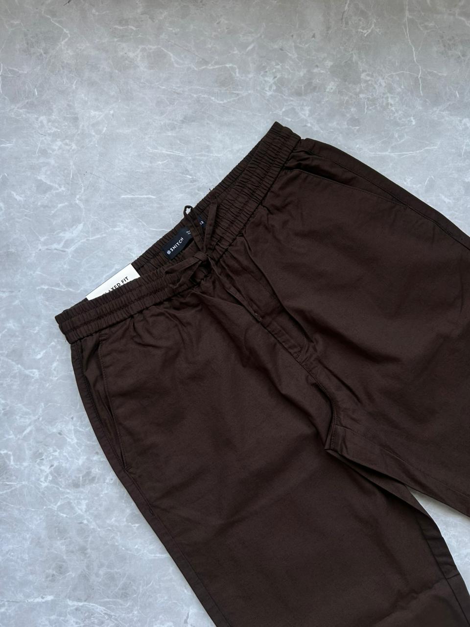 BROWN LINEN TROUSERS