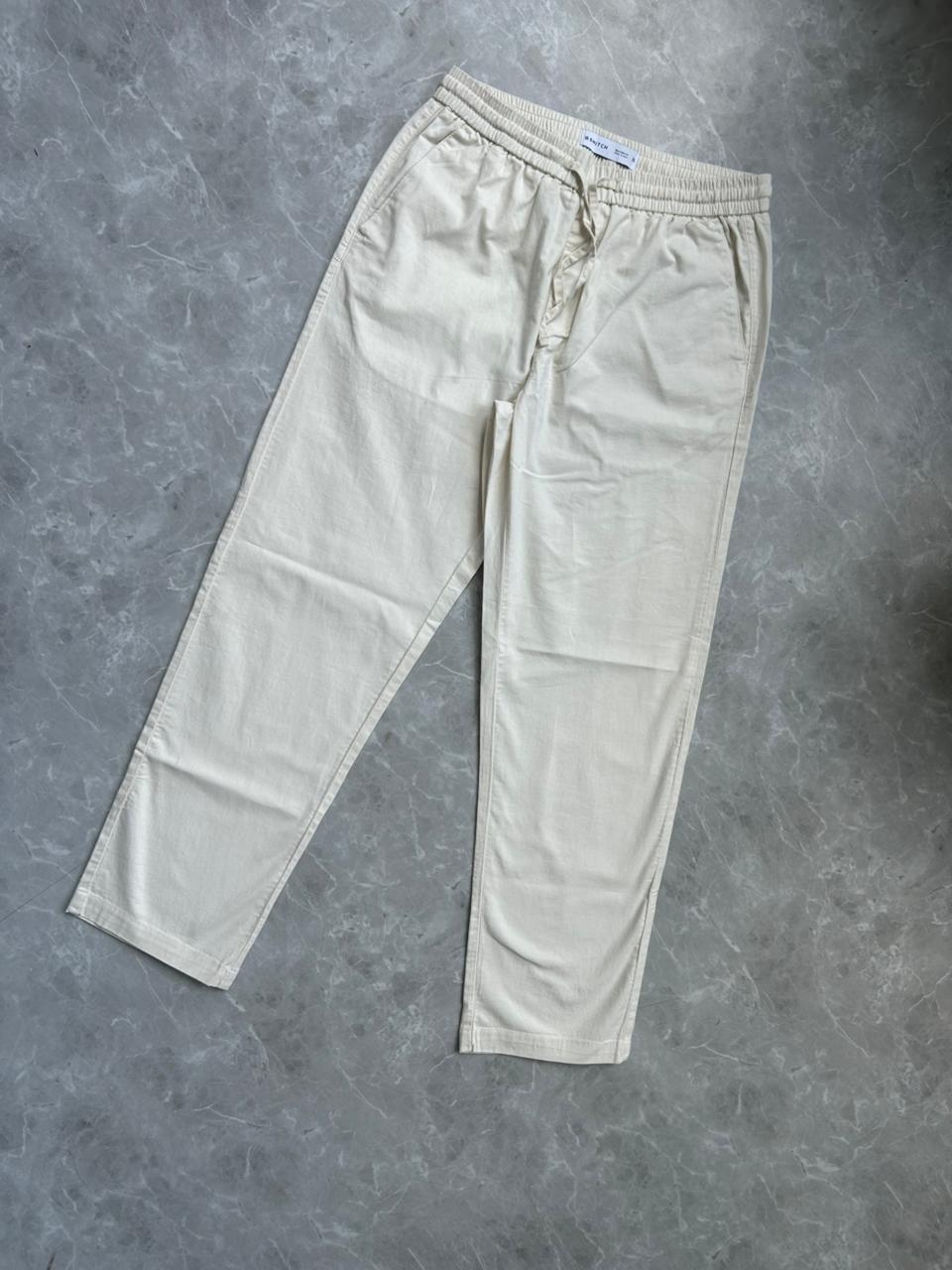 OFF WHITE LINEN TROUSERS