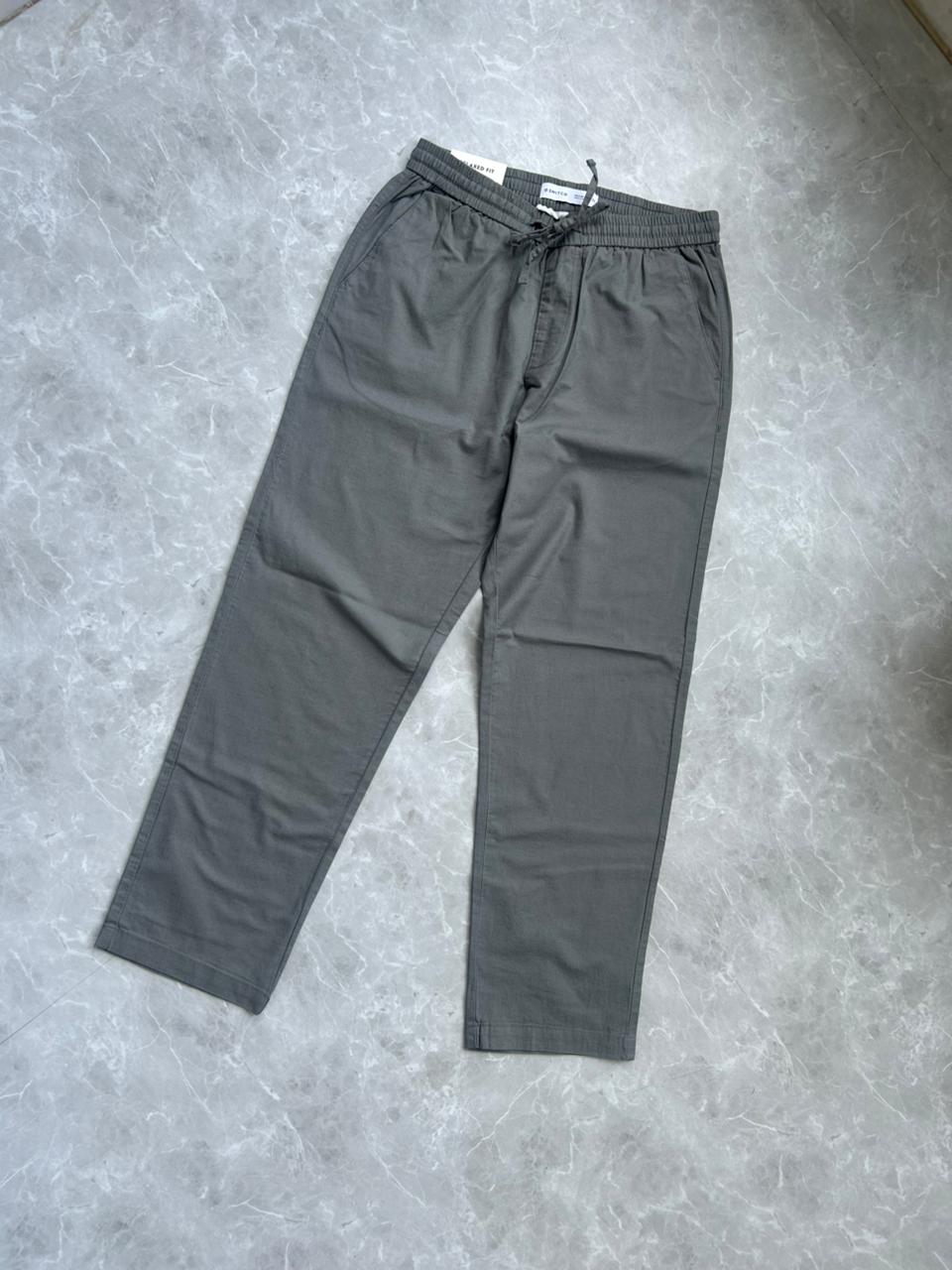 GRAY LINEN TROUSERS