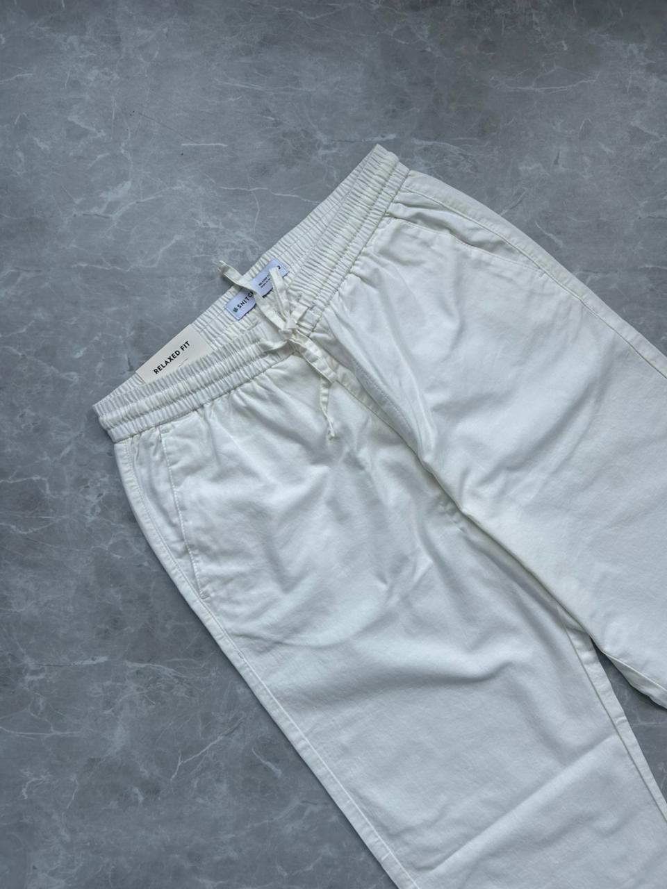 WHITE LINEN TROUSERS