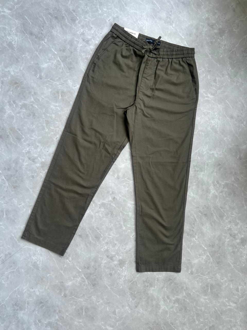 GREEN LINEN TROUSERS