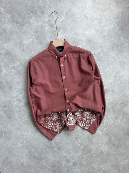PINK LINEN EMBROIDRY SHIRT