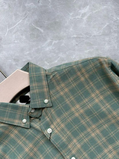 GREEN FLANNEL CHECKED SHIRT
