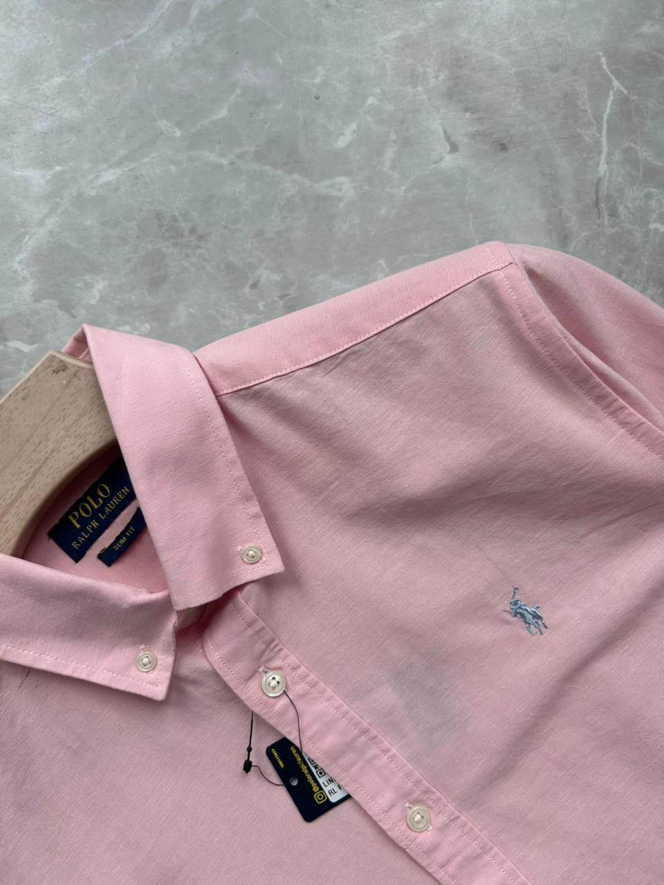 PINK LINEN SHIRT