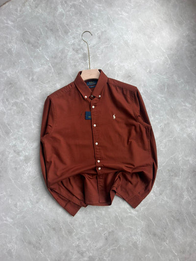 RUST BROWN COTTON SHIRT