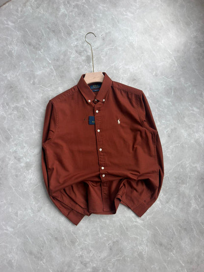 RUST BROWN COTTON SHIRT