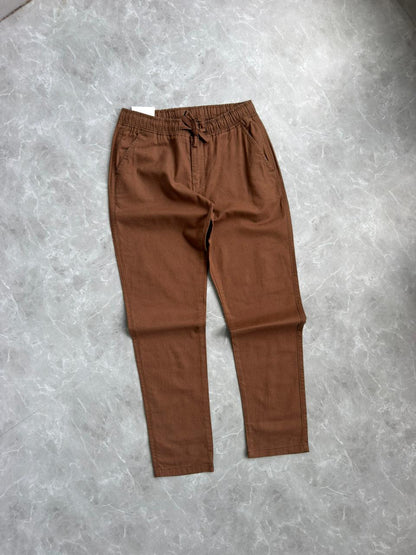 BROWN LINEN TROUSERS