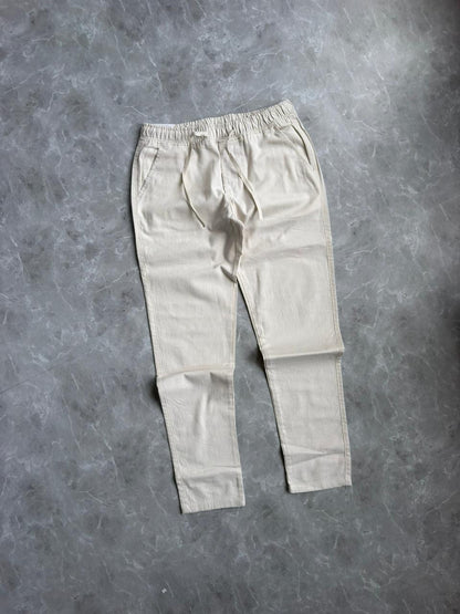 OFF WHITE LINEN TROUSERS