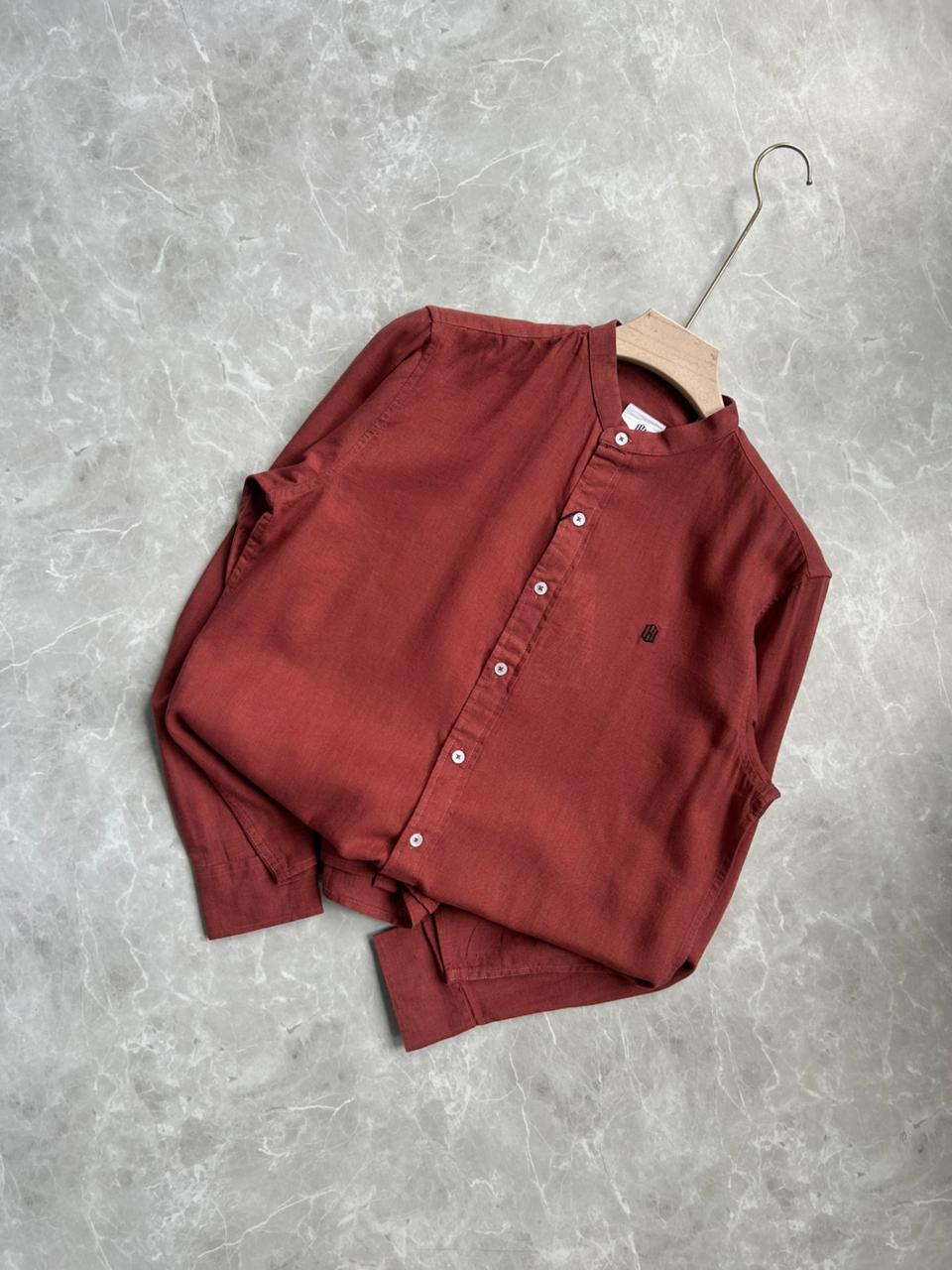 MANDARIN COLLAR SHIRT