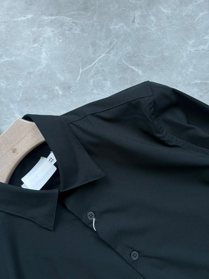 MIDNIGHT BLUE IMPORTED SATIN SHIRT