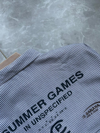 GRAY STRIPES PRINTED SHIRT