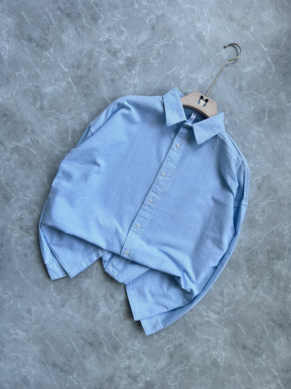 BLUE STRIPES PRINTED SHIRT