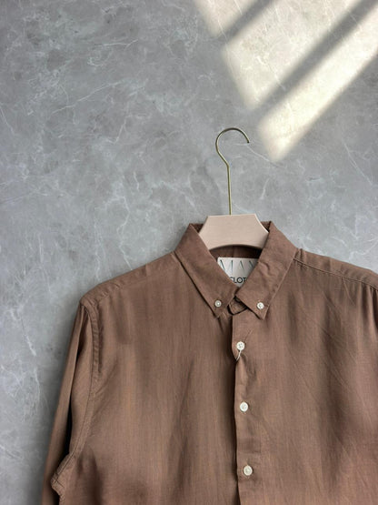 LIGHT BROWN LINEN SHIRT