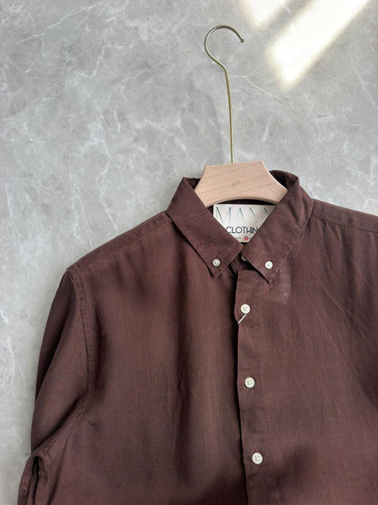 BROWN LINEN SHIRT