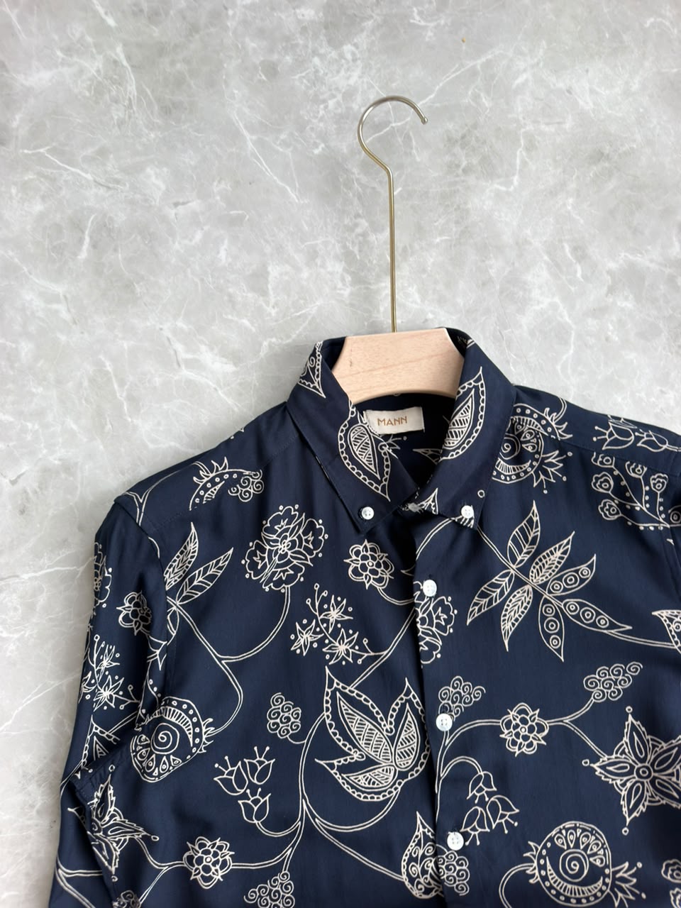 BLUE FLORAL PRINTED SHIRT
