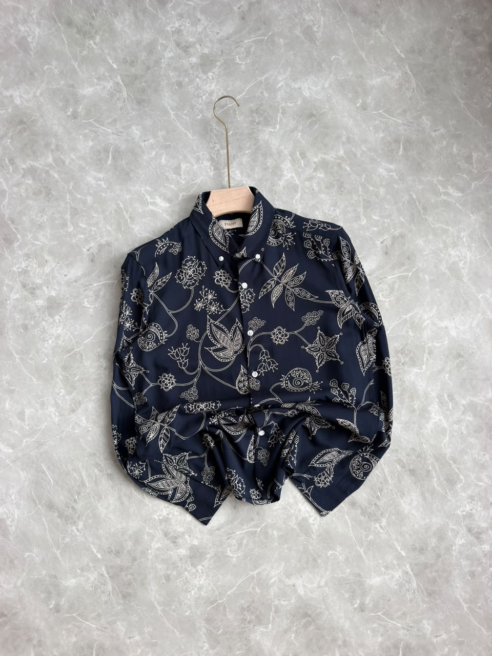 BLUE FLORAL PRINTED SHIRT