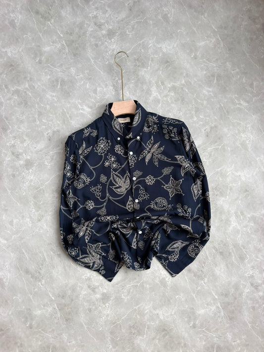 BLUE FLORAL PRINTED SHIRT