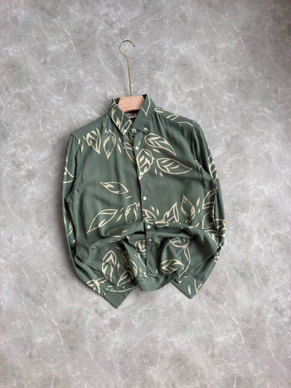 PASTEL GREEN PRINTED SHIRT