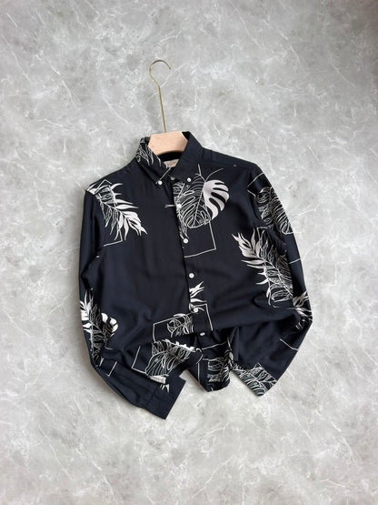 DARKBLUE PRINTED SHIRT