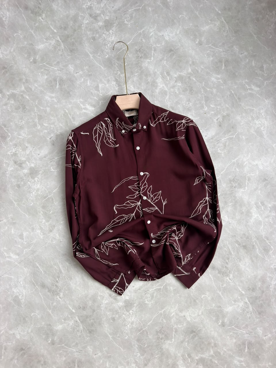 MEROON PRINTED SHIRT