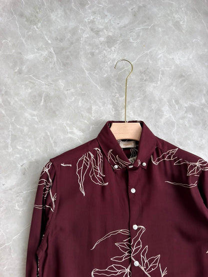MEROON PRINTED SHIRT