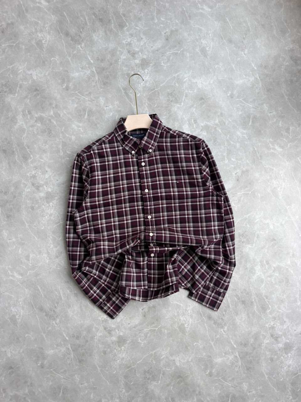 MEROON FLANNEL CHECKED SHIRT