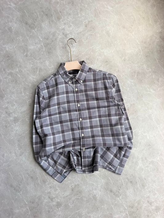 GRAY FLANNEL CHECKED SHIRT