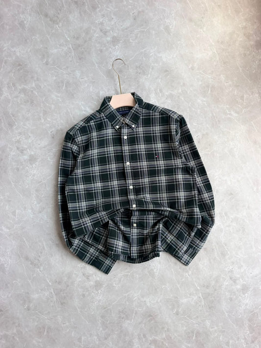 GREEN FLANNEL CHECKED SHIRT