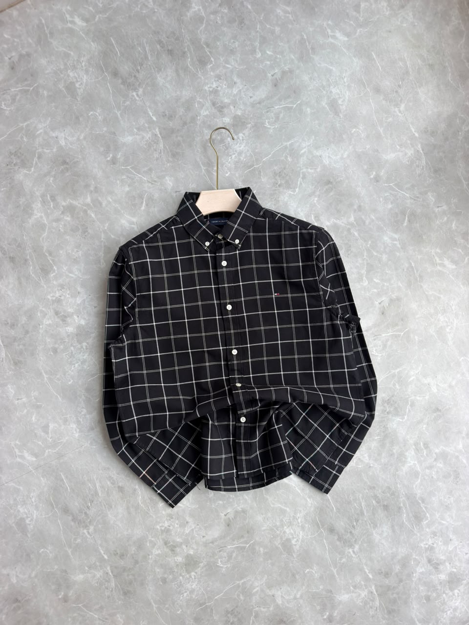 BLACK FLANNEL CHECKED SHIRT